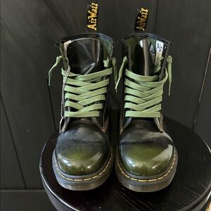 Dr. Martens Black Boots with Green Laces